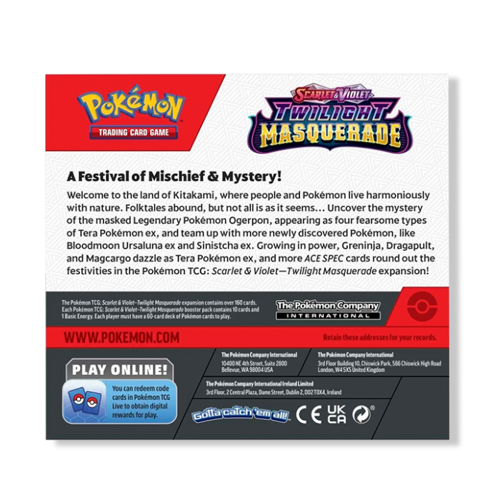 Pokemon TCG: Twilight Masquerade - Booster Box (36 Packs)